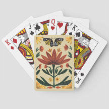 Classic Playing Cards Vintage Botanical Nature