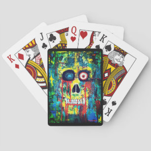 Classic Playing Cards with Art Skull