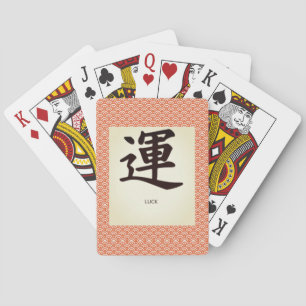 Classic Playing Cards WITH KANJI SYMBOL FOR LUCK