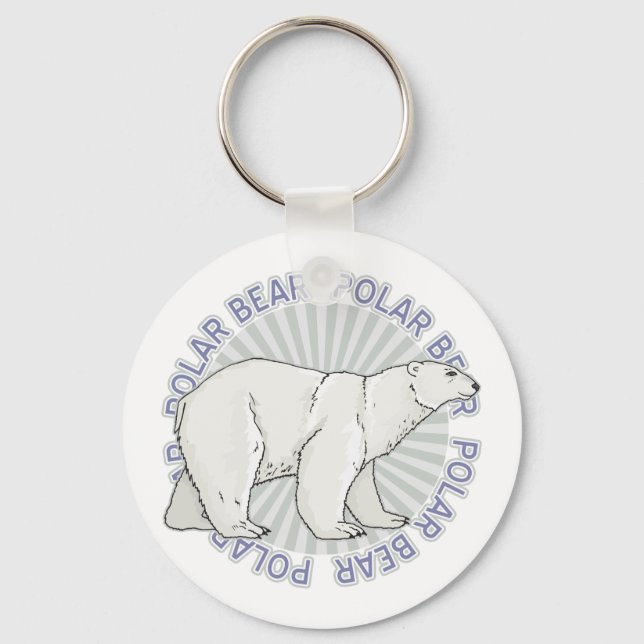 Classic Polar Bear Key Ring (Front)