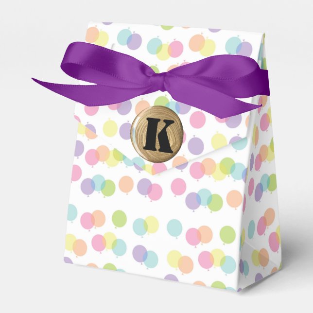 Classic Polka-Dot Monogram Favour Box (Front Side)