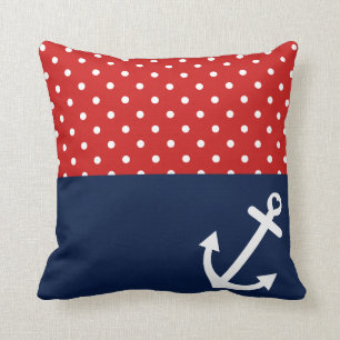 Classic Polka Dot Nautical Love Cushion