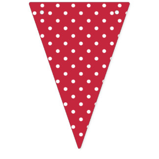 Classic Polka Dot White - Cherry Red Bunting
