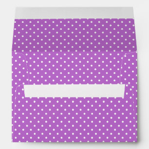 Classic Polka Dot White - Orchid Purple Envelope