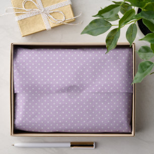Classic Polka Dot White - Soft Lilac Tissue Paper