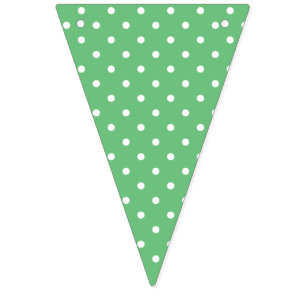 Classic Polka Dot White - Summer Green Bunting