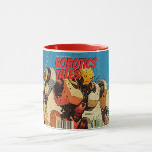 Classic Pop Art Sci-Fi Comic Robot Cover Mug
