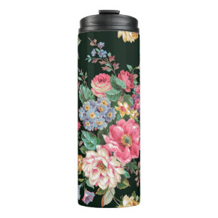 Classic Popular Flower Seamless pattern background Thermal Tumbler