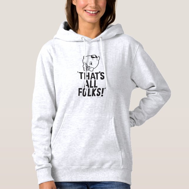 Classic Porky Pig "That's All Folks!" Hoodie (Front)