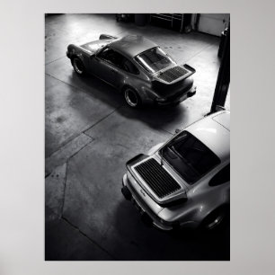 Classic Porsche 911 Turbo Aerial View  Poster