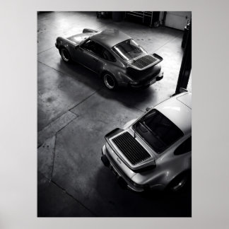 Classic Porsche 911 Turbo Aerial View  Poster