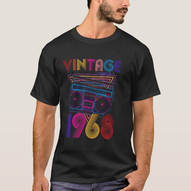 Classic Portable Cassette Speaker 1968 54th Birthd T-Shirt (Front)