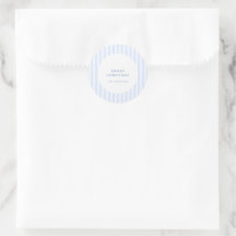 Classic Powder Blue and White Stripe Christmas