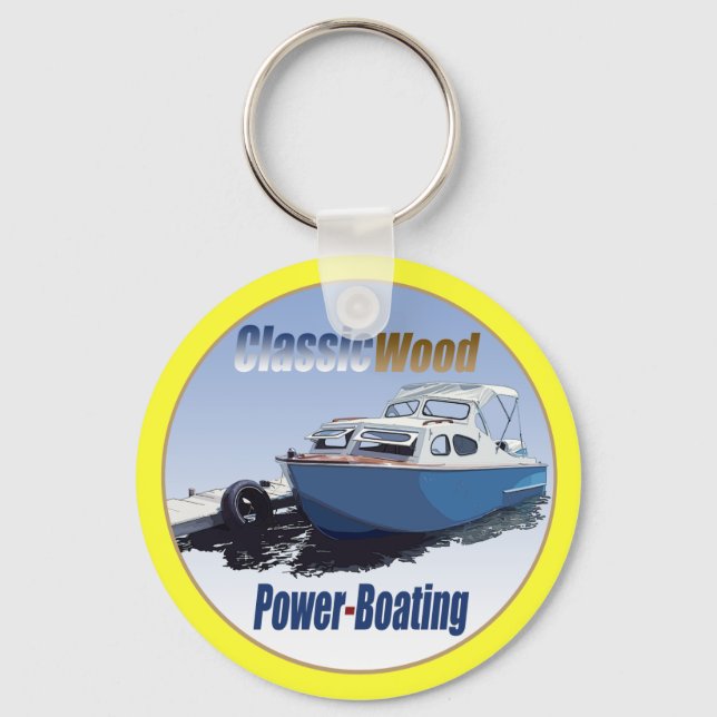 Classic Power-Boating Key Ring (Front)
