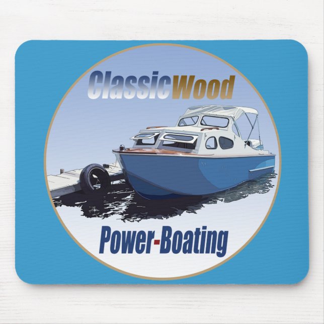 Classic Power-Boating Mouse Mat (Front)