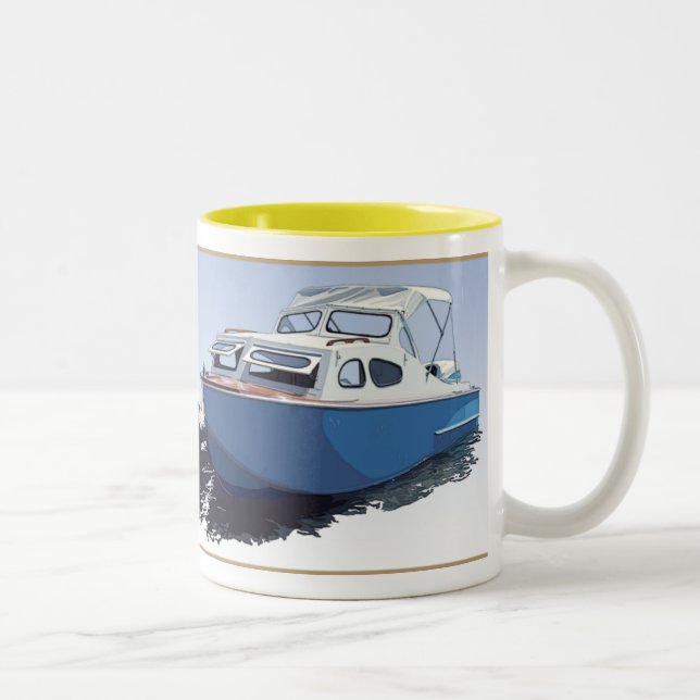 Classic Power-Boating Two-Tone Coffee Mug (Right)
