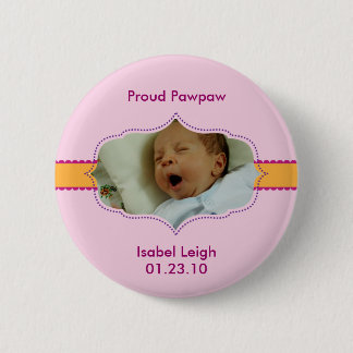 "Classic Prep" Photo Girl Baby Button