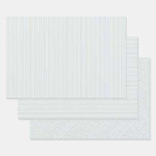 Classic preppy seersucker effect green stripe wrapping paper sheet