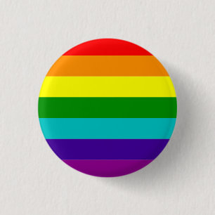 Classic pride flag (with cyan) 3 cm round badge