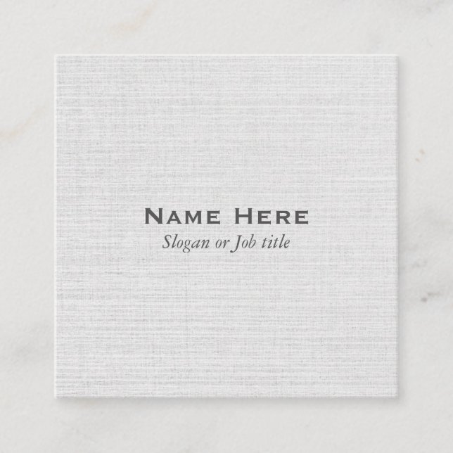 Classic Professional Grey Square Business Cards (Front)