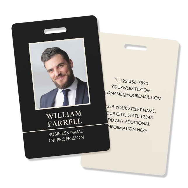 Classic Professional ID Black Ivory Security Badge (Creator Uploaded)