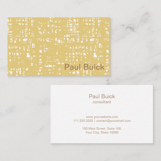 Classic Professional Sepia Pattern Business Card (Front/Back)