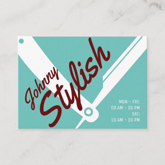 Classic professional stand out blue business card (Front)