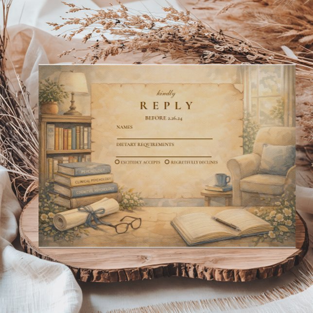 Classic Psychology Graduation RSVP Card (Creator Uploaded)