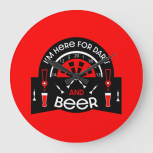 Classic Pub Darts Large Clock