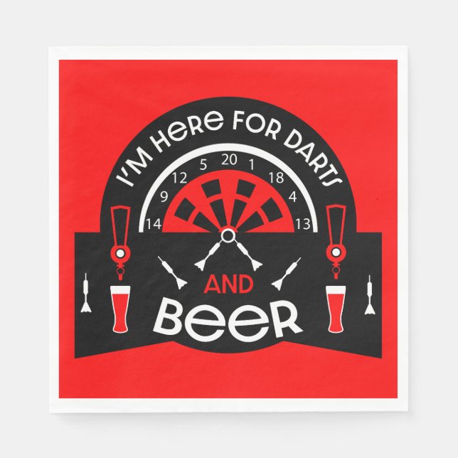 Classic Pub Darts Napkin (Front)