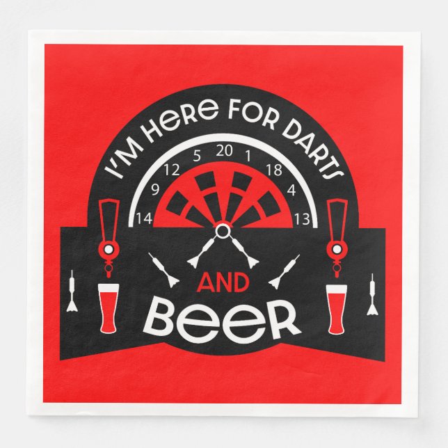 Classic Pub Darts Napkin (Front)