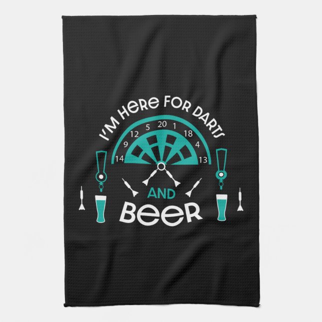 Classic Pub Darts Tea Towel (Vertical)