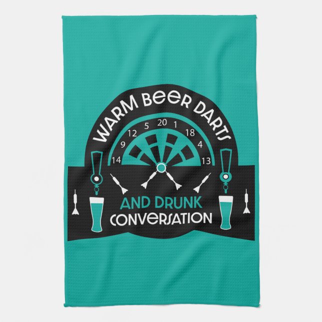 Classic Pub Darts Tea Towel (Vertical)