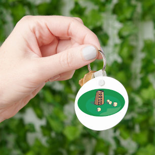 Classic Pub Dice Game Key Ring