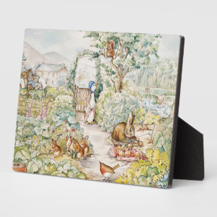 Classic Puddle Duck in a garden Plaque