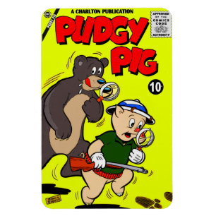 Classic PUDGY PIG Comic Magnet