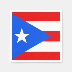 Classic Puerto Rican Flag Napkin