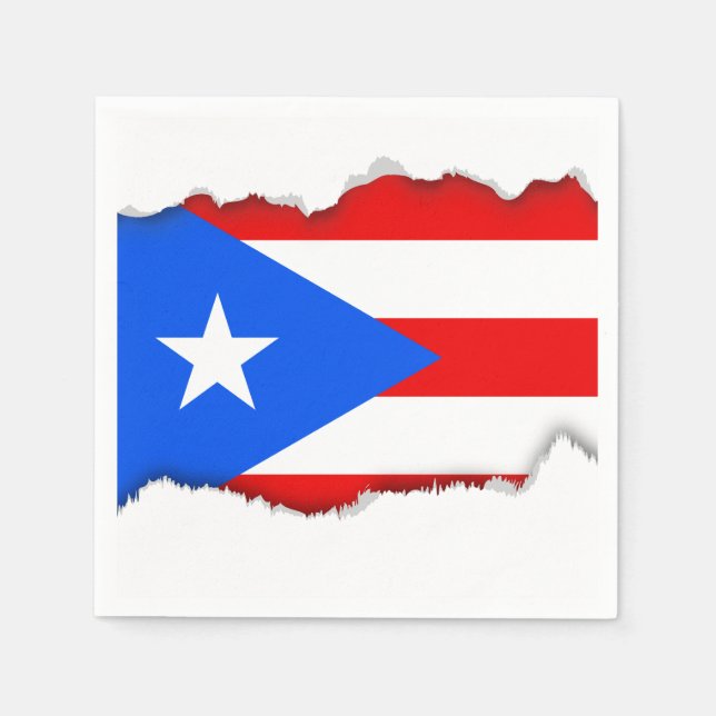 Classic Puerto Rican Flag Napkin (Front)