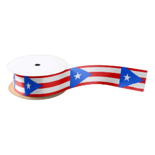Classic Puerto Rican Flag Satin Ribbon