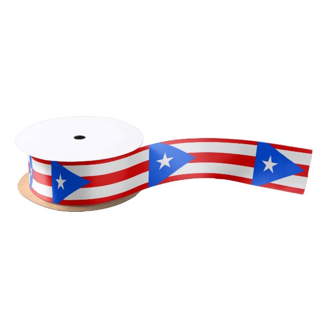 Classic Puerto Rican Flag Satin Ribbon (Spool)