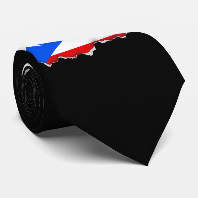 Classic Puerto Rican Flag Tie (Rolled)