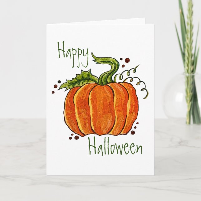 Classic Pumpkin greeting card (Front)