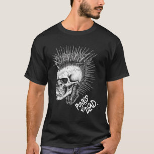 Classic Punk Rock Skull Punks Not Dead T-Shirt
