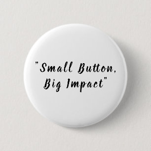 Classic Pure White Solid Customisable Round Button