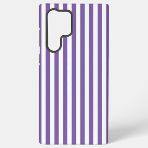 Classic Purple and White Vertical Striped Samsung Galaxy Case