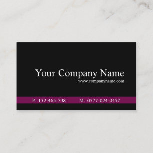 Classic Purple Black Professional - Business Card