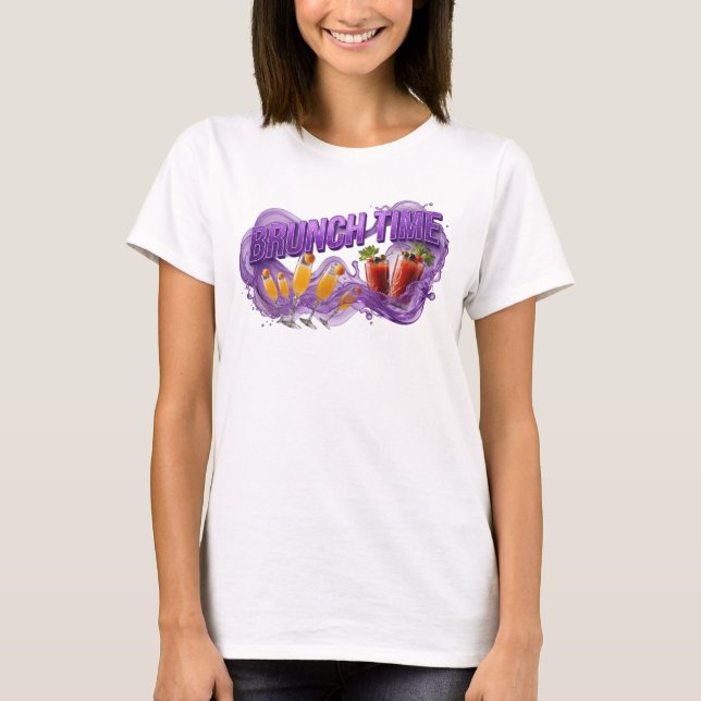 Classic Purple BRUNCH TIME Statement Tee v2 (Front)