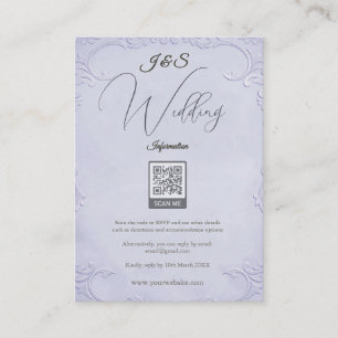 Classic Purple Floral Wedding Enclosure Card