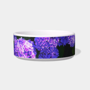Classic Purple Realistic Hydrangea Pet Bowl