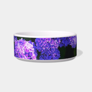 Classic Purple Realistic Hydrangea Pet Bowl